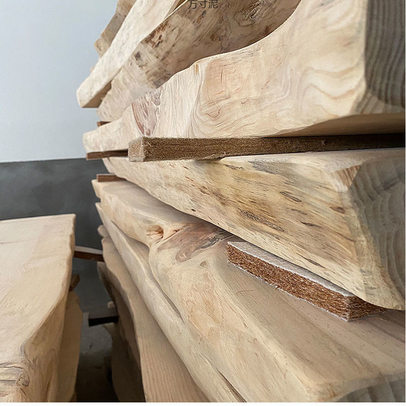 Log whole board natural edge large board table tea table solid wood large board dining table desk large board table factory cross-border wholesale