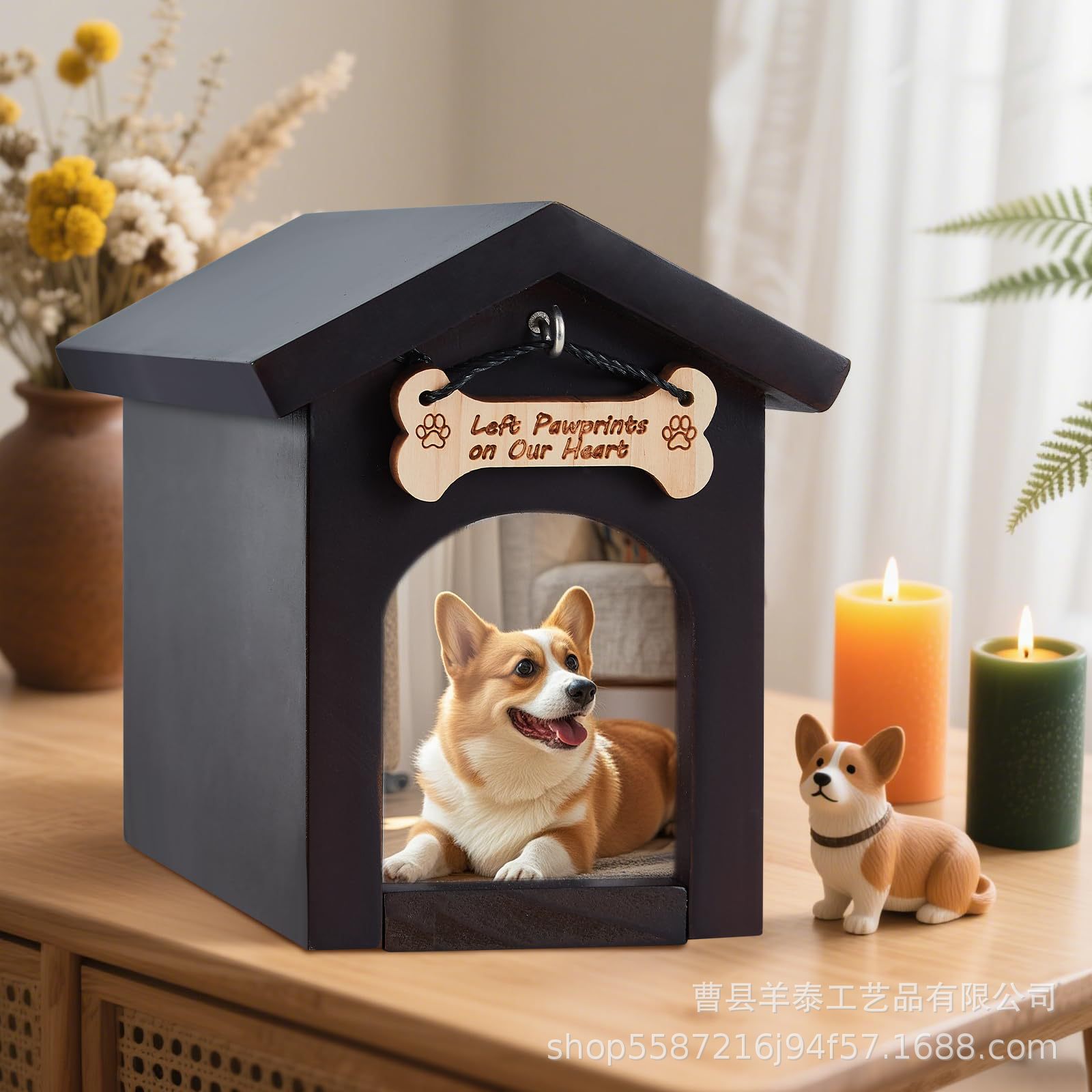 Кросс-бордерная деревянная урна для домашних животных с фоторамкой, мемориальная коробка для похорон, урна для праха