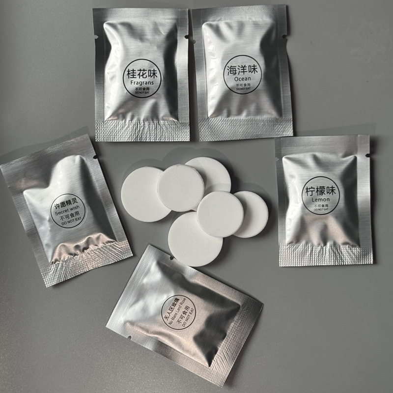 Factory wholesale car aromatherapy tablets pe tablets 25*5 30*5 small fan aromatherapy tablets supplement lasting fragrance