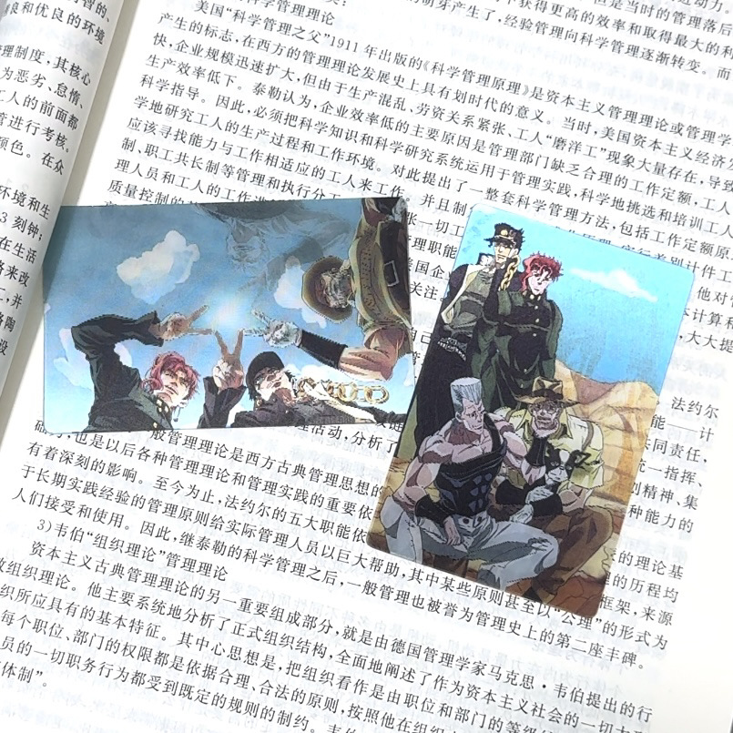 Jojo Stardust Fighter Group Photo Holographic Card Jojo Group Photo Anime Peripheral Card Small Pendant Gift for Friends
