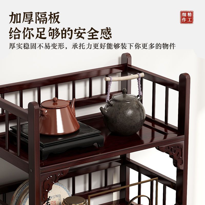 New Chinese Style Tea Cabinet Tea Room Storage Rack Small Bogu Rack Multi-Layer Tea Cabinet Tea Storage Cabinet Tea Set Display Rack