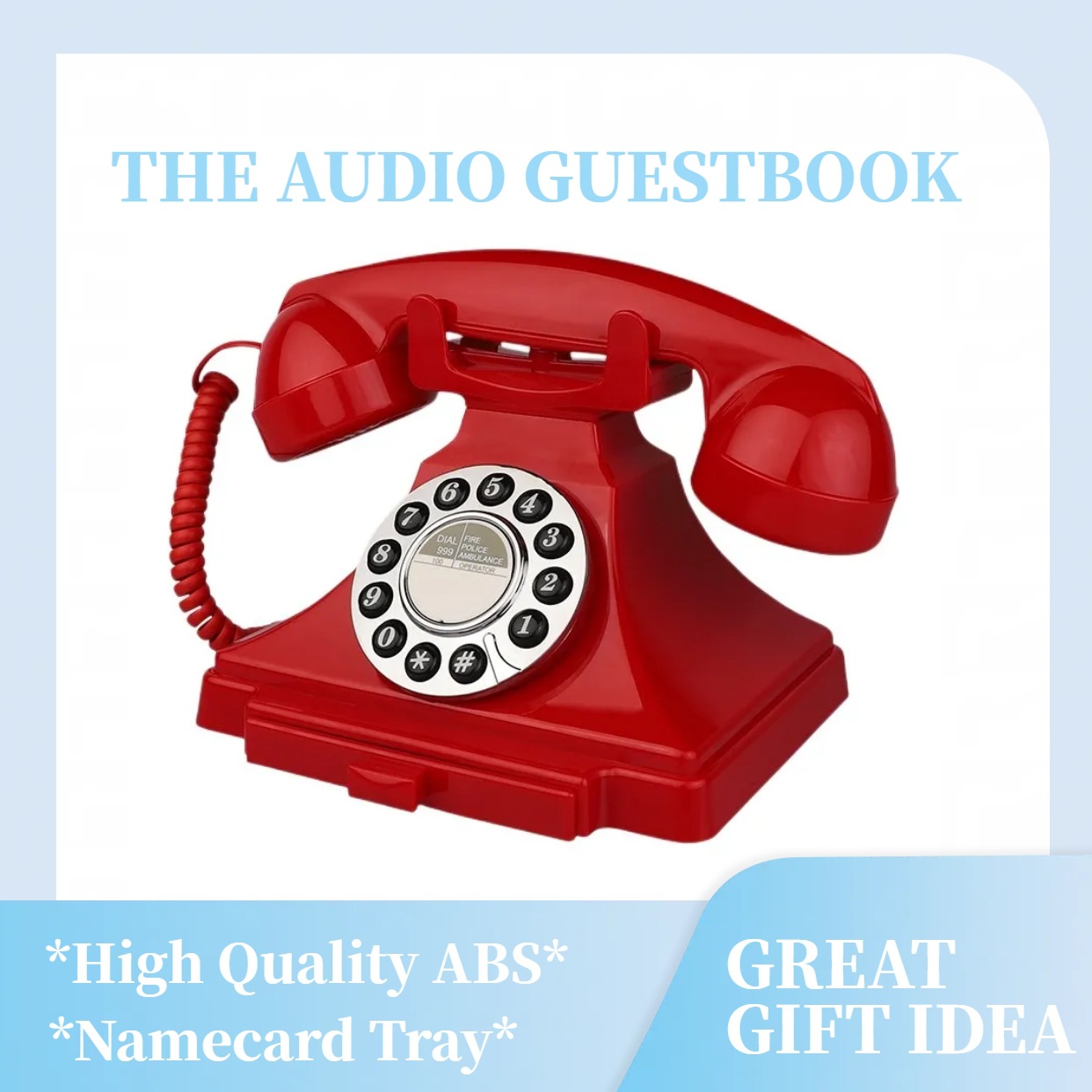 Wedding party DIY audio message book phone retro hotel phone message antique button cross-border wholesale