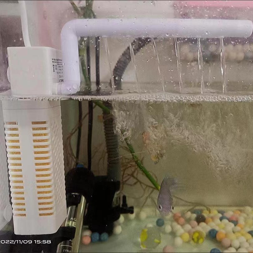 Fish tank built-in filter three-in-one circulating pump silent oxygenation submersible pump household small oxygenation water purification pump