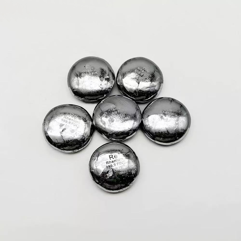 Factory Supply Re 100g High Purity Metal Re Ingot Re Melting Ingot Rare Refractory Metal Melting Beads Re9999