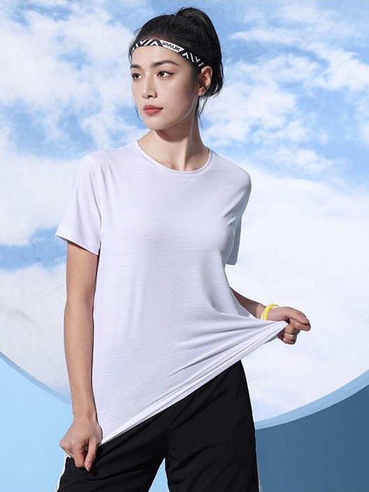 Tennis and Running Sportswear Custom-Made Crystal Silk Quick-Dry Collared Outdoor Sports Short-Sleeve T-Shirt with Logo Embroidery
