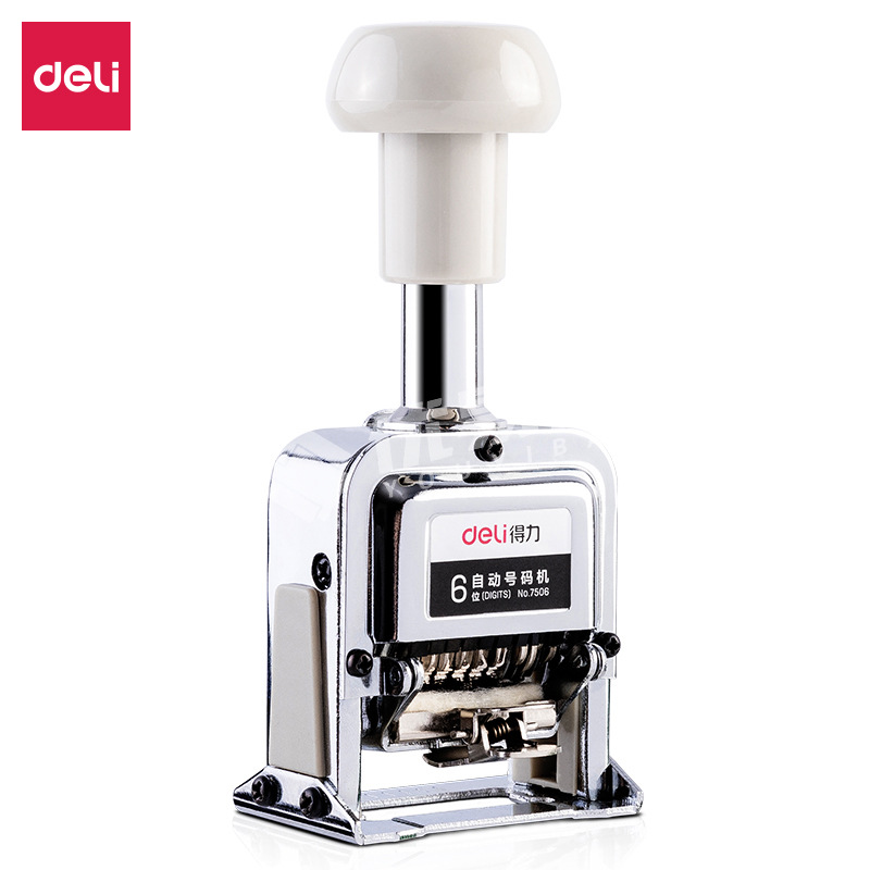 Deli 7506 Automatic Numbering Machine, Coding Machine, Page Numbering Machine, 6-Digit Date Adjustable Numbers, Free Shipping