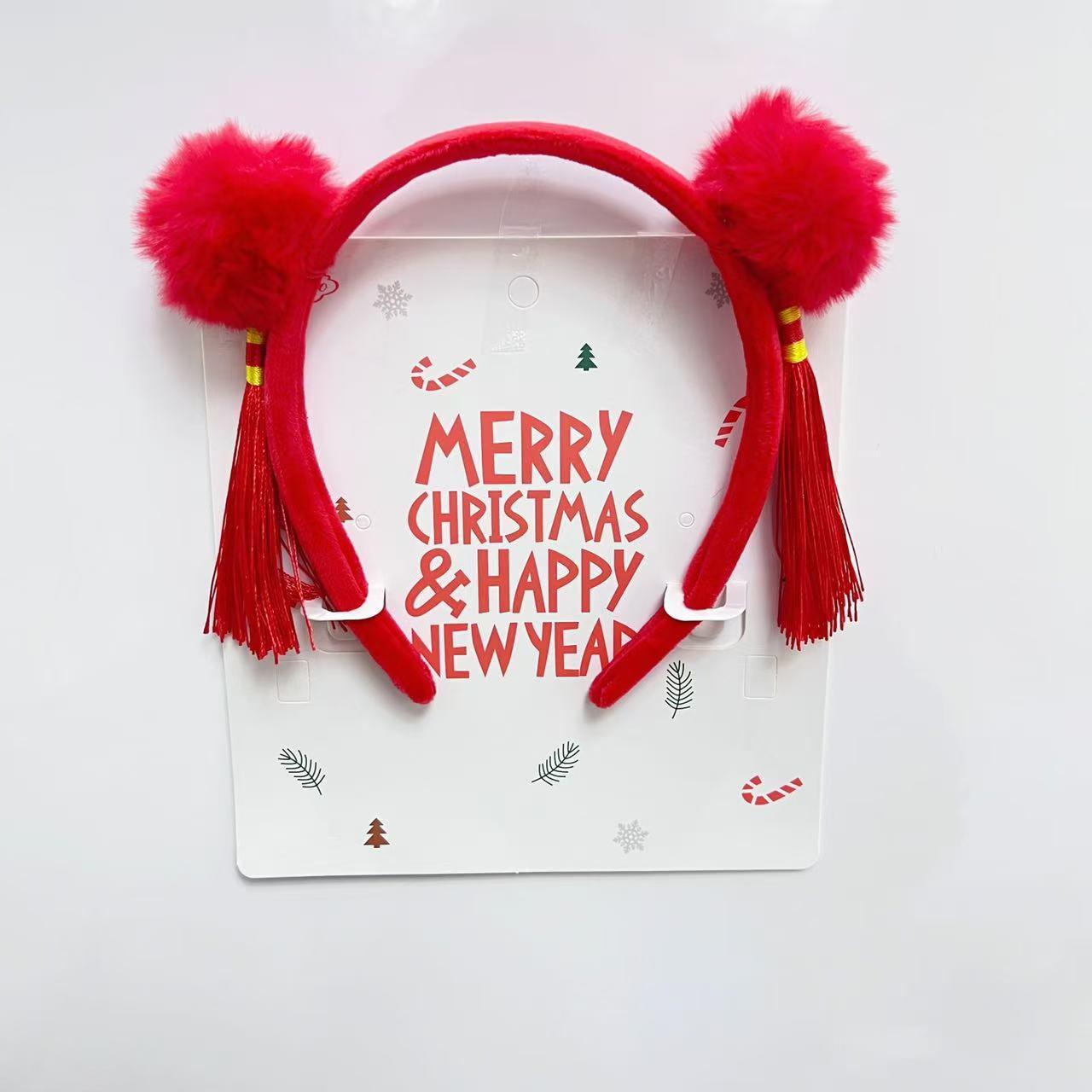 New Year's Red Headdress, Ancient Style Girls' Hairpin Headband, Chinese Style Cute Hairband, Kidsren's Photo-Taking New Year's Hairpin