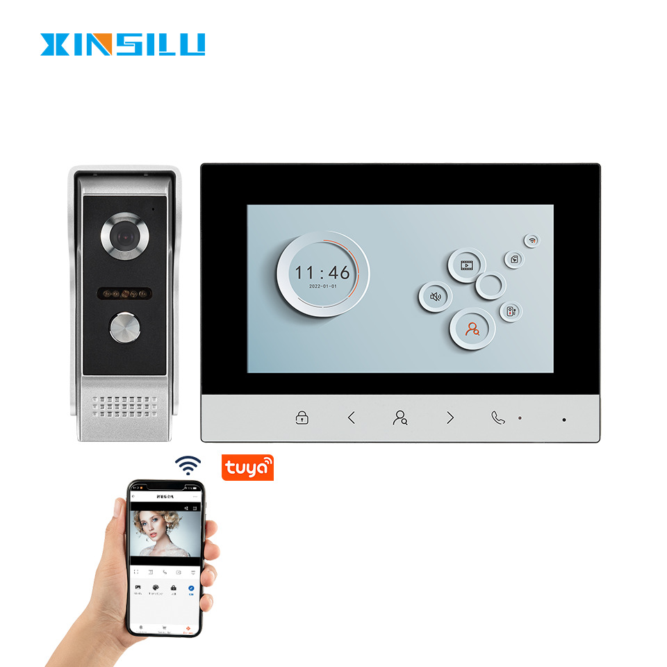 New Four-Wire Hd Home 7inch Video Intercom Doorbell Unlocking Surveillance Camera Tuya Wifi Doorbell