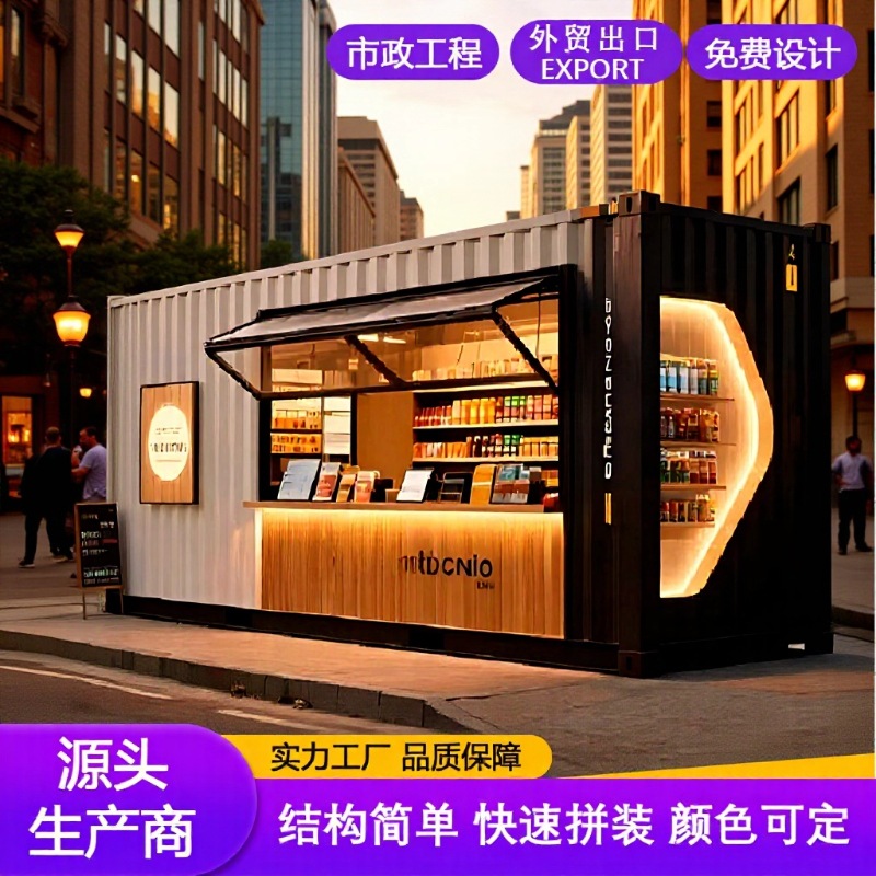 Контейнерный мобильный дом, магазин молочного чая, кафе, киоск в интернет-знаменитом ночном рынке, торговая точка