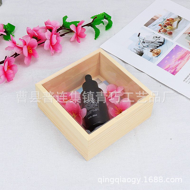 Factory Solid Wood Gift Box Accompanied Gift Box Candy Wooden Box Bridesmaid Lang Wedding Banquet Holiday Gift Wooden Packaging Gift Box