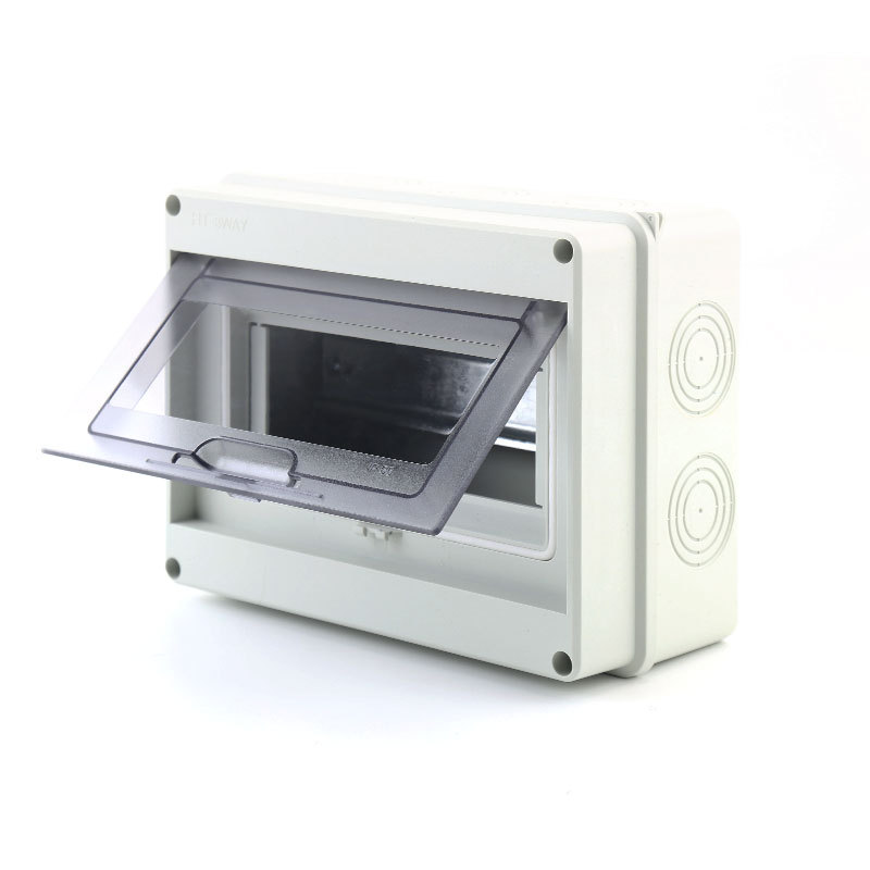Supply of Plastic Distribution Box 8-Circuit Surface-Mounted Rainproof Circuit Breaker Box for Home Outdoor Use Ht-8 Waterproof and Dustproof Distribution Box