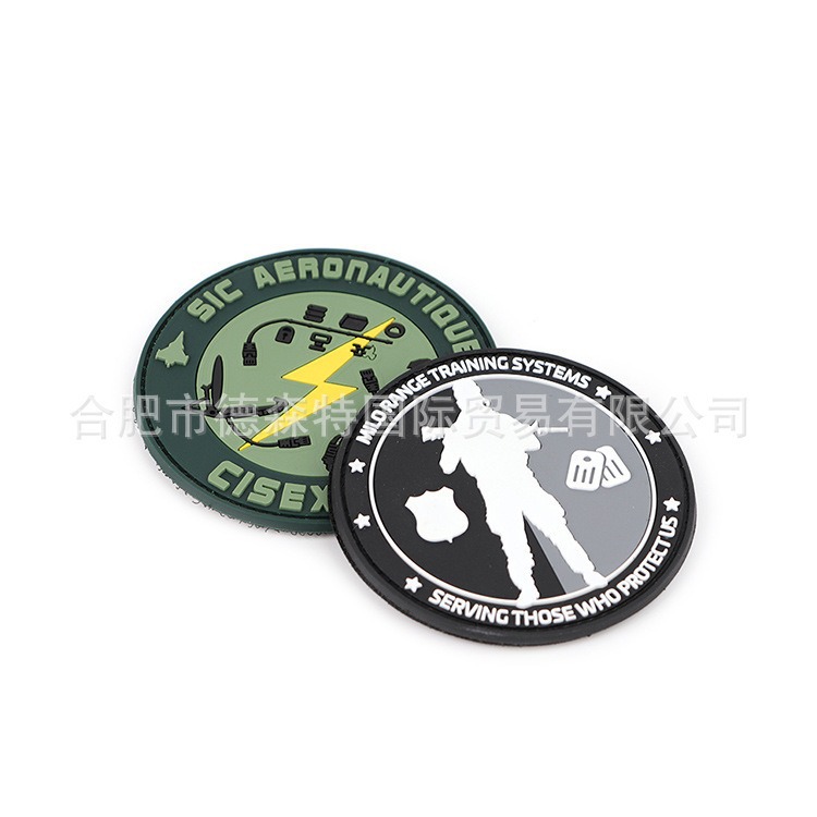 Manufacturer Customized Pvc Rubber Seal Velcro Armband Clothing Badge Plastic Label Soft Rubber Clothing Accessories Logo Patch