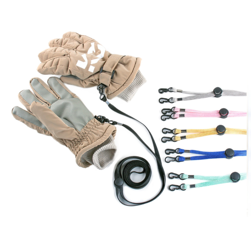 Glove Anti-Lost Rope Adjustable Hanging Neck Rope Ski Outdoor Sports Universal Lanyard for Adults and Children