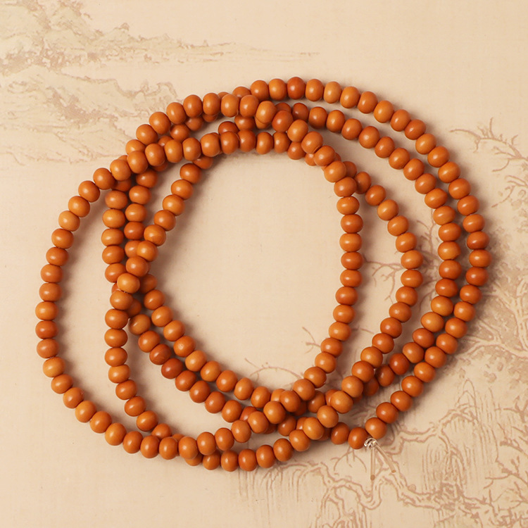 Boutique Natural Olive Pit Apple Round Bead DIY Bracelet with Bead Olivine String Wen Play Buddha Bead Bracelet Accessories