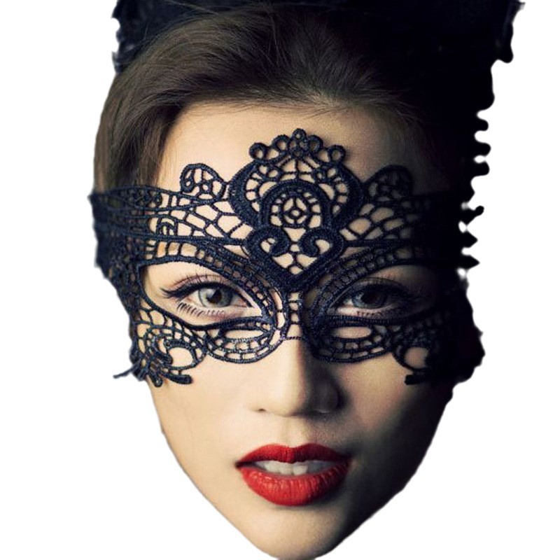 Black Lace Queen Masquerade Princess Party Annual Meeting Beauty Mask Half Face Eye Veil Crown Eye Mask