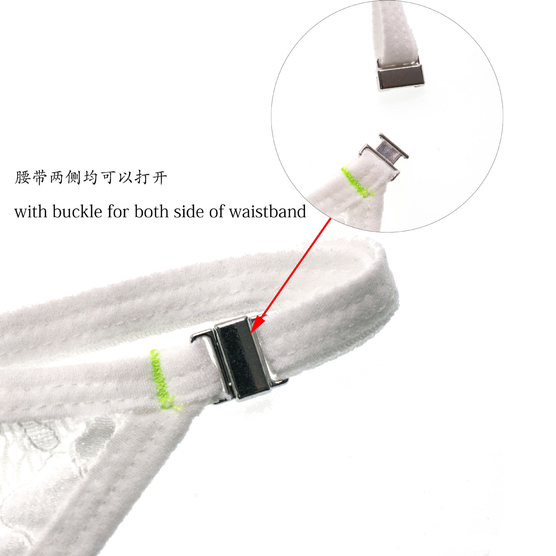 Temu Hot-Selling Men's Lace Thong Sexy Underwear with Adjustable Buttons on Both Sides Cross-Border Wholesale