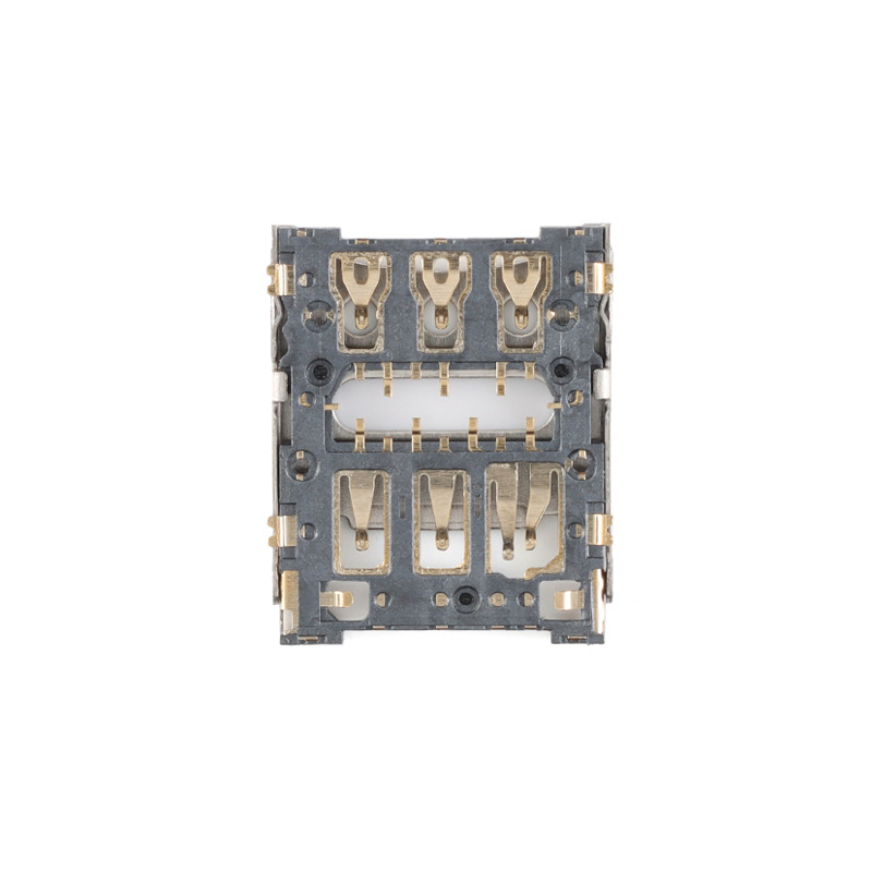 Nano-Sim-Inward Welding-6+1P with Detection-1.4H-Flip Patch Nano Mobile Phone Communication Sim Card Holder