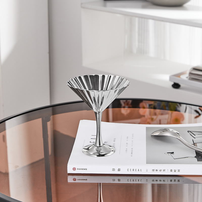 Factory Direct Sales Ins Stainless Steel Ice Cream Cup Tall and Short Ice Cream Cup Dessert Cup Red Wine Cup Cocktail Cup