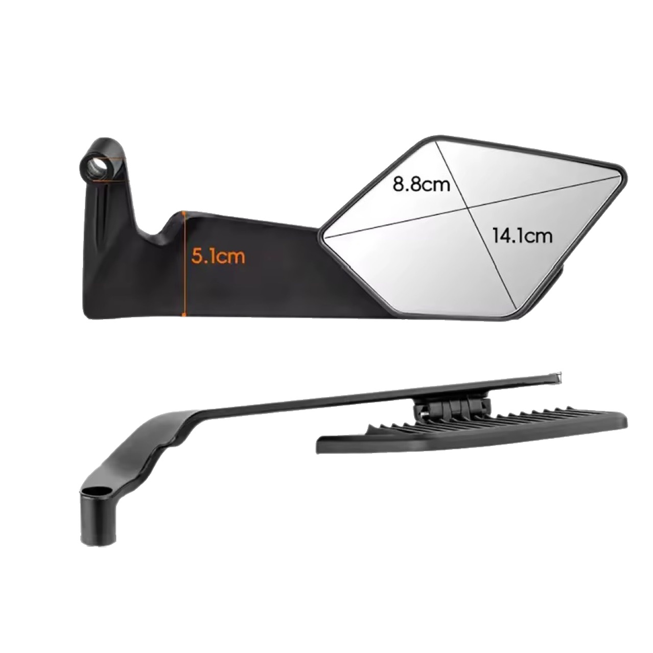 Meikeduo Cross-Border Motorcycle Electric Vehicle Modified New Folding Rearview Mirror Suitable for Ktm Kawasaki Universal