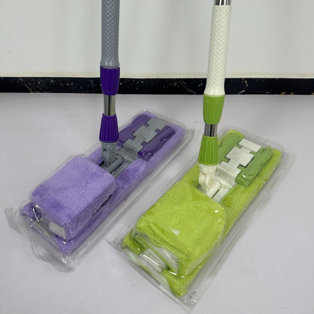 Household Clamp Cloth Thickened Thickened Mop Cloth Lazy One-to-One Mop Flat Mop Tile Absorbent Dust Removal Mop Wholesale