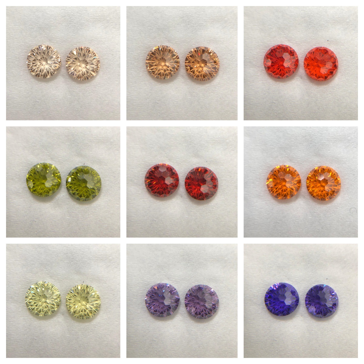 Popular 6mm Fireworks Cut Zircon Stud Earrings Main Stone Zircon Stud Earrings (Loose Stone)