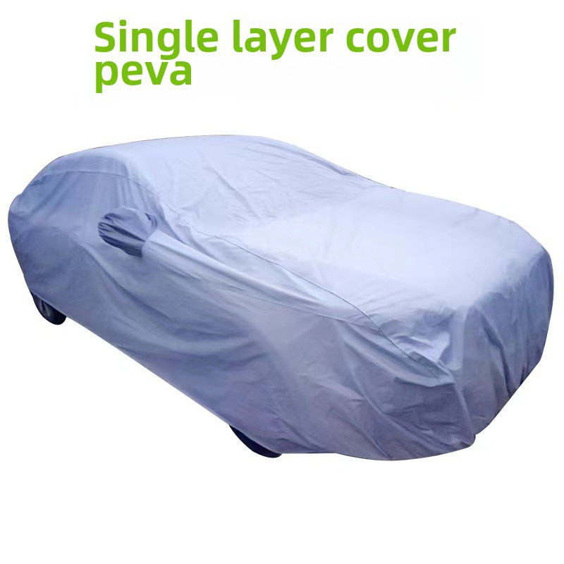 Factory Direct Supply Peva Single-Layer Car Cover for All Seasons, Rainproof, Sunproof, Scratchproof and Dustproof Car Cover