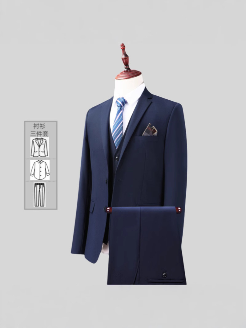 Suit Jacket Men's Korean Style Slim Fashion Professional Black Formal Suit Men's Casual Suit High-End
