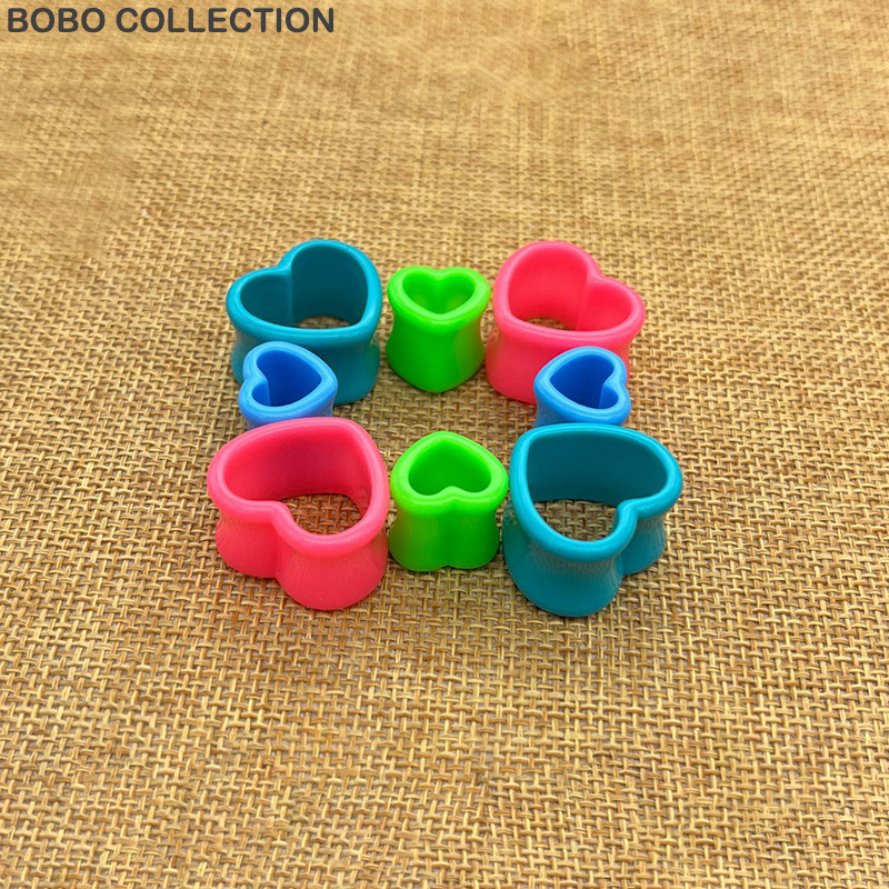 Трансграничный акриловый расширитель уха в форме сердца Amazon EBAY ювелирные изделия персиковый расширитель уха геометрический расширитель уха