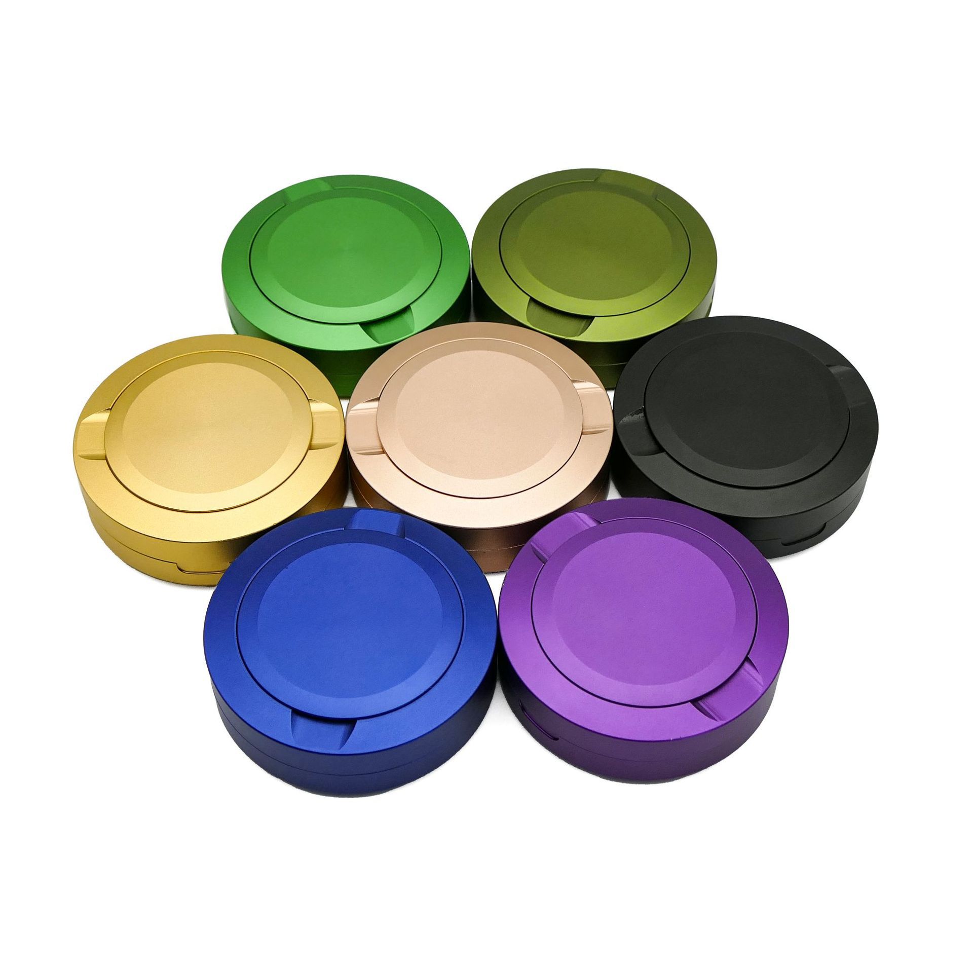 Cross-Border Snuff Box New Cnc Aluminum Alloy Mouth-Containing Snuff Box Household Multi-Functional Practical Snuff Box Snuffbox