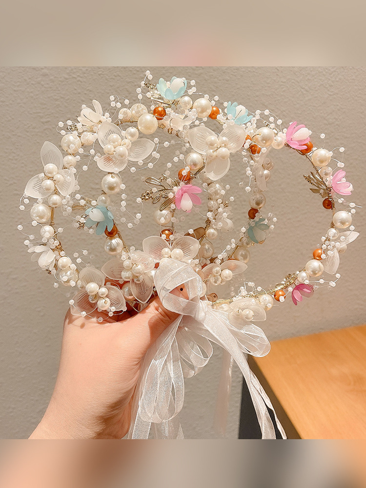 Children's Garland Headwear, Forest Pearl Headband, Braided Hairband, Girl's Headband, Cute Princess Flower Girl's Headband, Hair Accessories