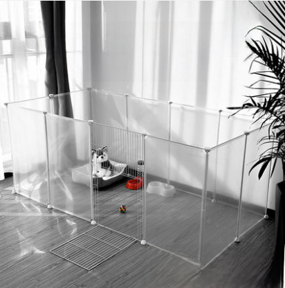 Transparent Simple Removable Washed Assembly Dog Cage Rabbit Teddy Dog Cage Pet Fence Factory