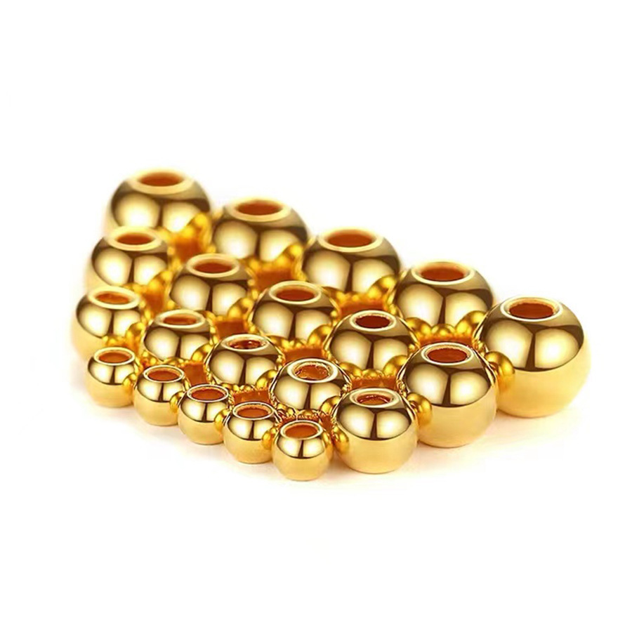 Shuibei Gold Pure Gold 999 Small Gold Beads 3D Hard Gold Transfer Beads DIY Loose Beads Pure Gold Separation Beads Ancient Method Accessories Wholesale