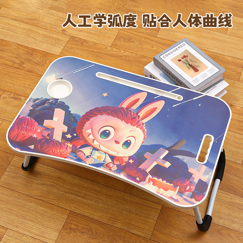 Cartoon Folding Table Bed Laptop Table Student Dormitory Foldable Injection Molded Cartoon Lazy Table Manufacturer