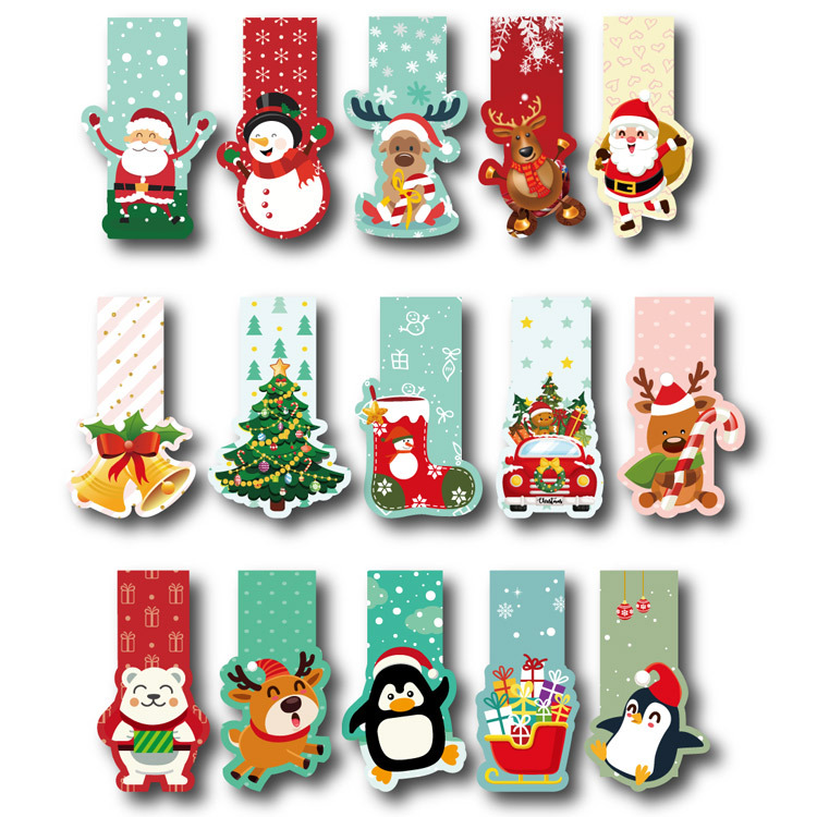 Amazon Magnetic Bookmark Hot Christmas Magnetic Sticker Retro Cartoon Cute Unicorn Magnetic Sticker Wholesale