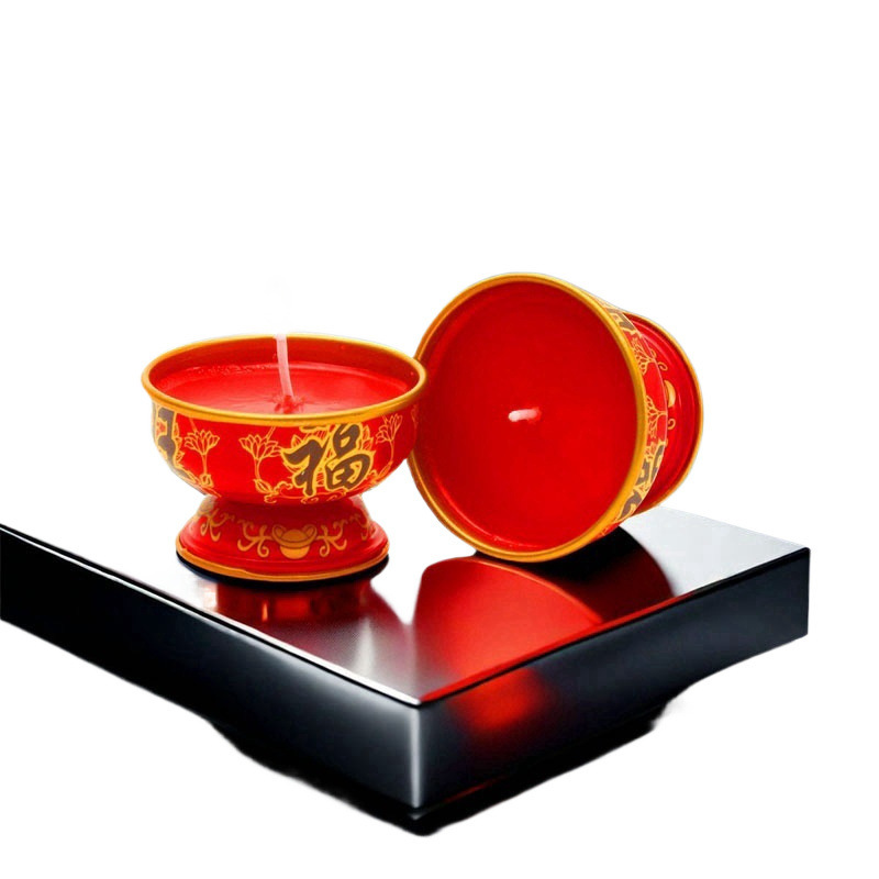 Fortune-Attracting Candles with Aluminum Alloy Shells, Commonly Used during the New Year, Metal Shell Lamps and Candles, Spring Festival Supplies, Holiday Supplies