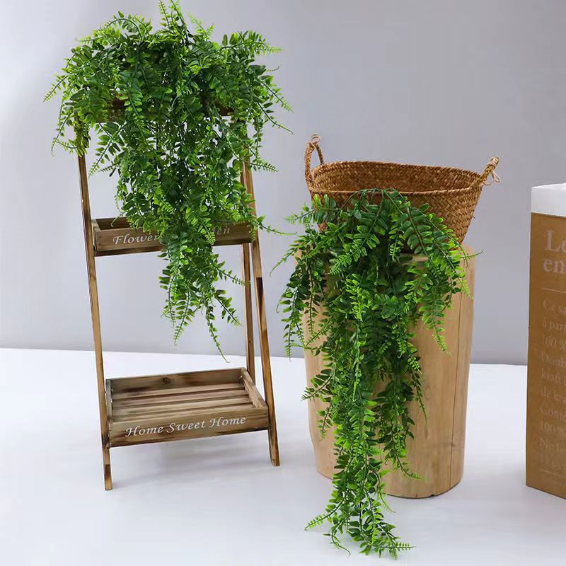 Outdoor Artificial Fern Persian Grass Rattan Artificial Green Plant Persian Wall Hanging Vine Decorative Plant Wall
