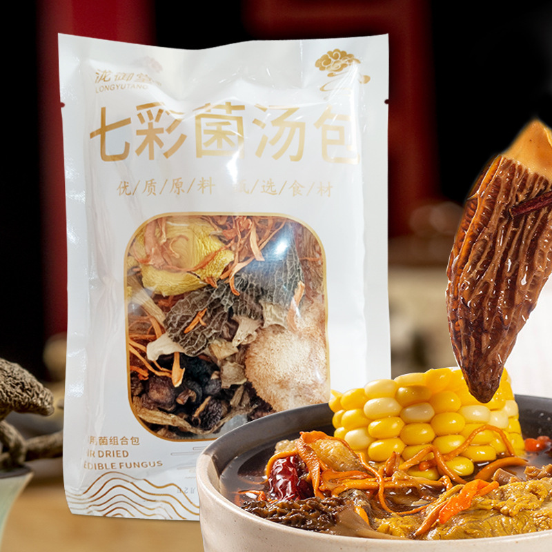 Цветные грибные суповые пельмени, съедобные грибы, бархатный рогатик, матсутаке, грибы кордицепса, высококачественные грибные суповые пельмени