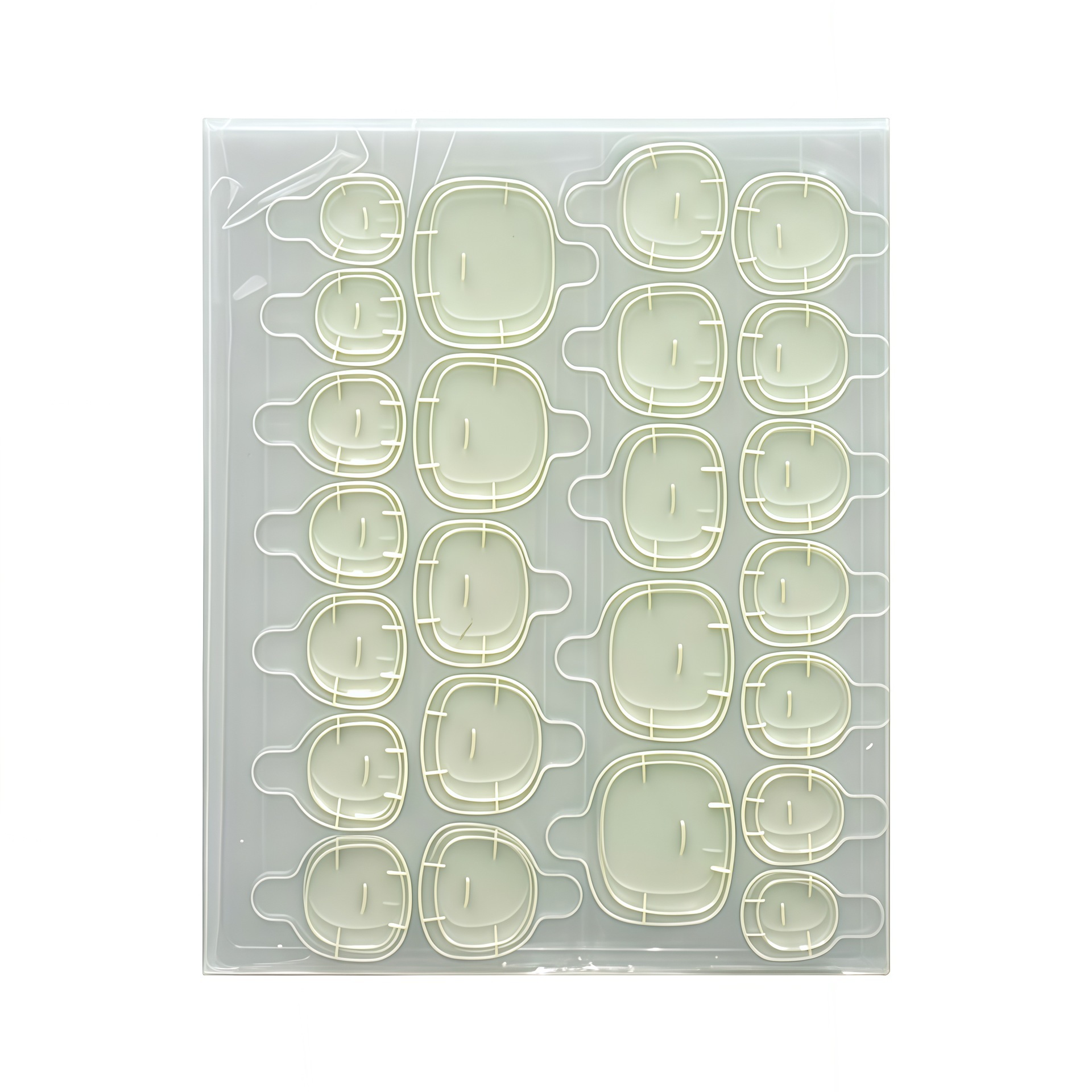 In-Stock Small Children's Fake Nails Jelly Glue 24 Pieces Transparent Detachable Wearable Nails Non-Damaging Nail Tools Wholesale