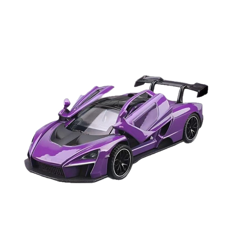 Cross-Border Alloy Car Model Mclaren Senna Children's Model Sports Car Simulation Boy Door Opening Pull-Back Toy Car