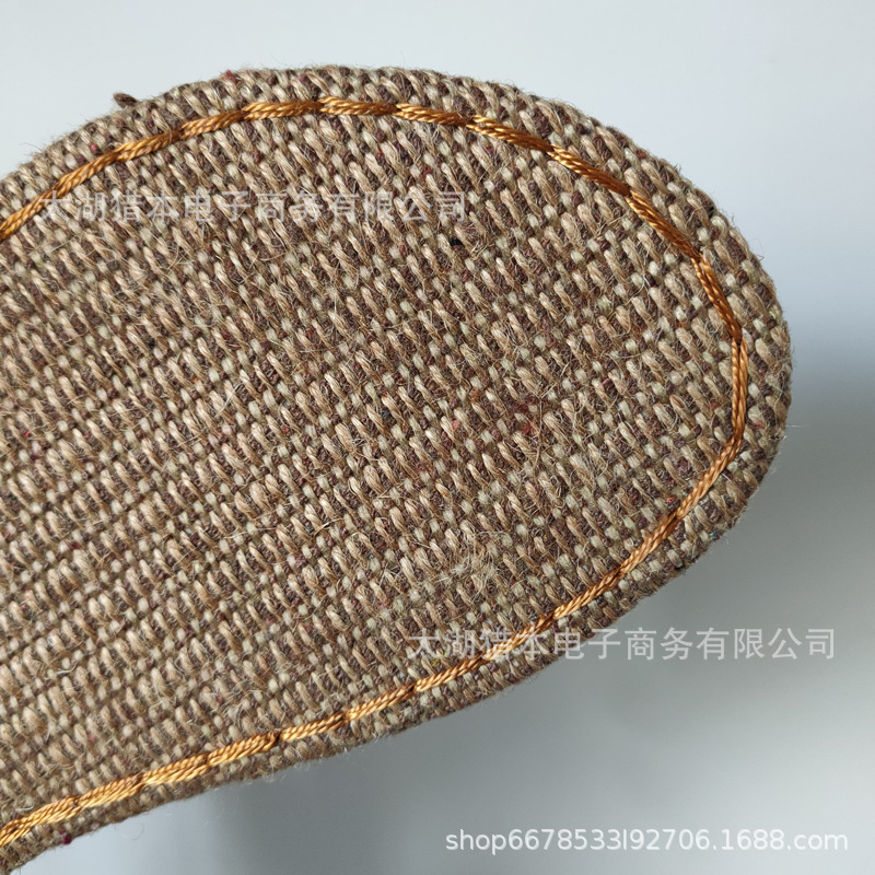 Ruziniu sole wholesale summer sandal sole hand-woven hook slippers bottom non-slip wear-resistant linen sole