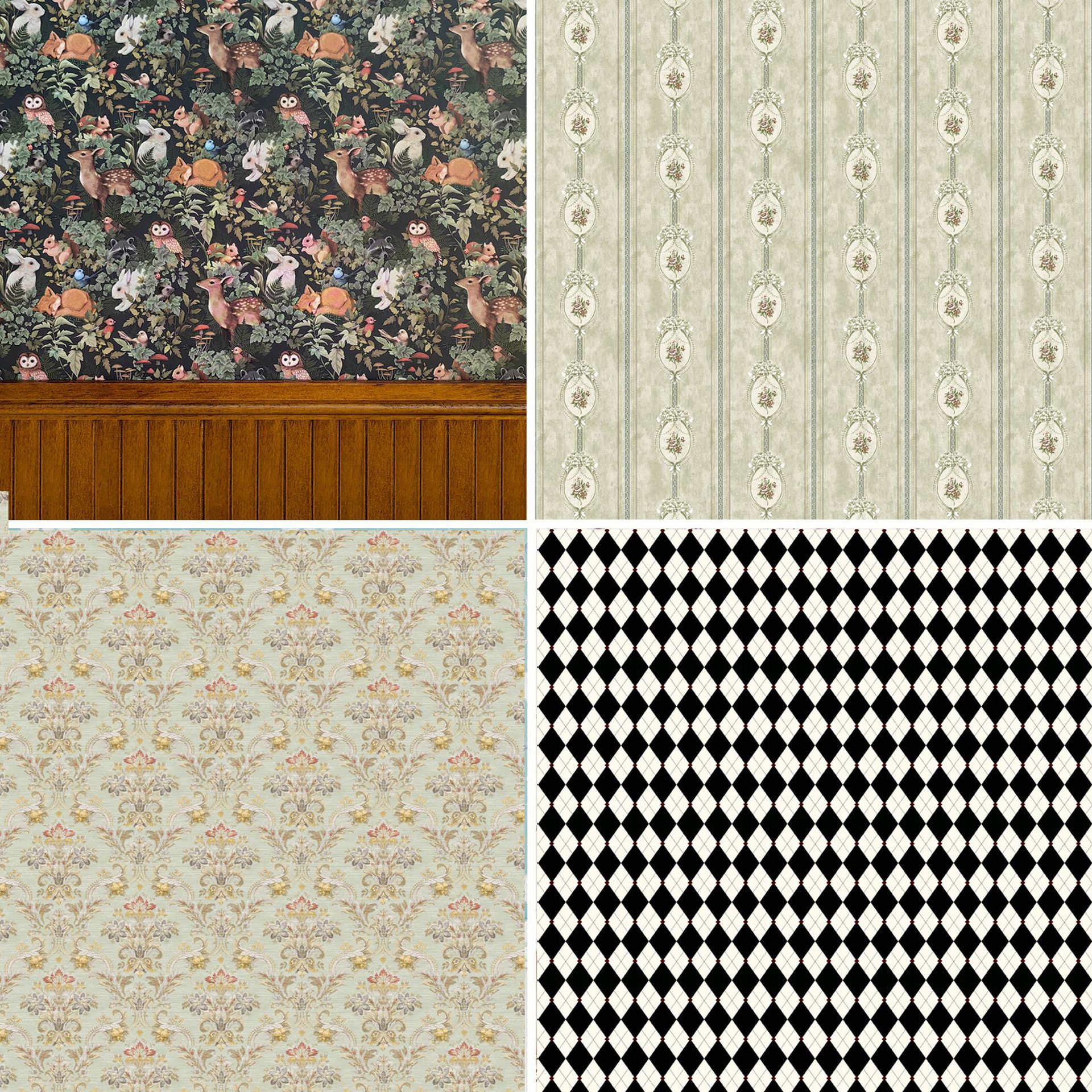 Обои для кукольного домика Bjd шесть точек восемь точек обои аксессуары кукольного домика ob11 сцена съемки реквизиты глина маленькие ткани