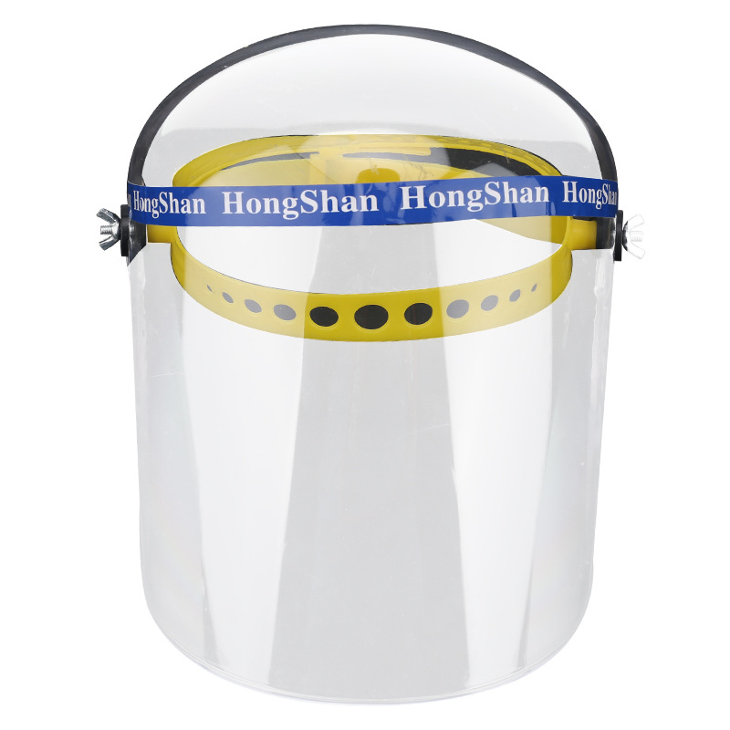 One-piece organic transparent protective mask industrial dust-proof face shield splash-proof thermal insulation welding mask