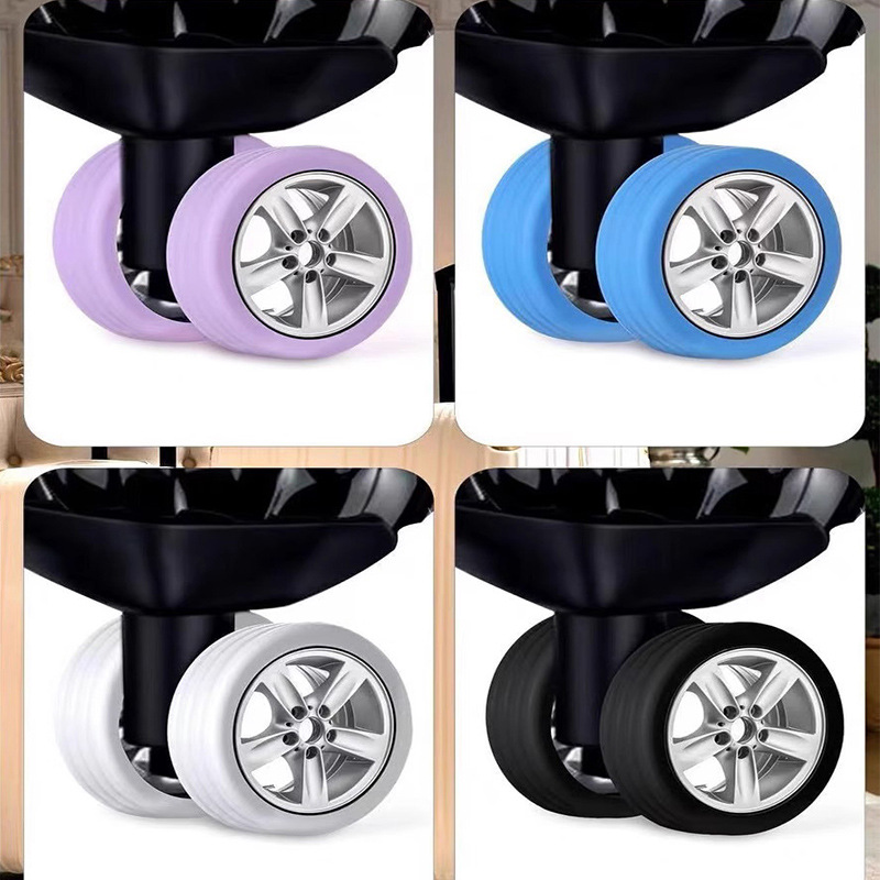 Luggage Wheel Protective Cover Travel Trolley Case Roller Modification Silent Rubber Cover Computer Chair Universal Wheel Protective Cover