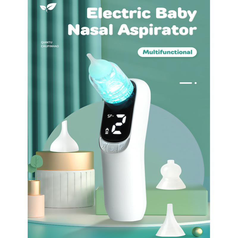 Электрический назальный аспиратор для детей, очиститель от заложенности носа, музыкальный аспиратор для младенцев, противооткатный