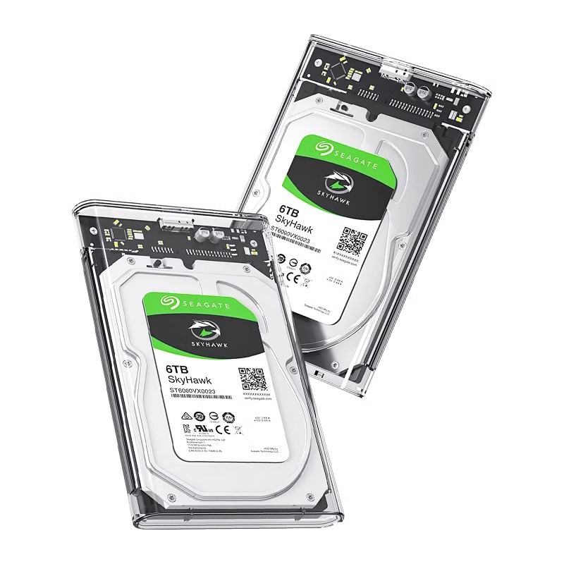 Notebook 2.5sata Serial Port USB3.1type-c Interface Transparent External External Solid State Mobile Hard Disk Box