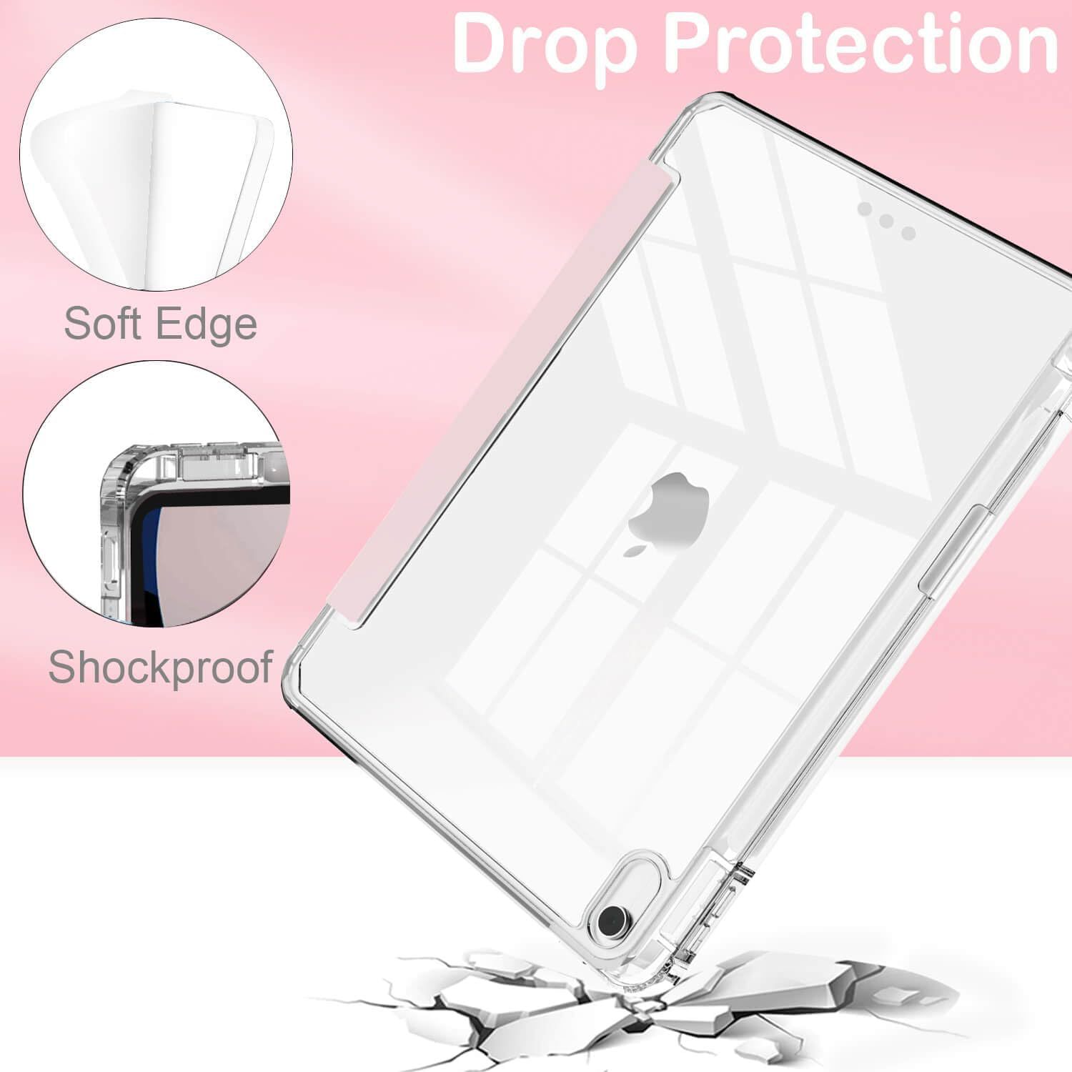 Ipad11 70% off Acrylic Tablet Protective Case with Pen Slot Transparent Anti-Fall and Anti-Bending 10 Protective Case Stand