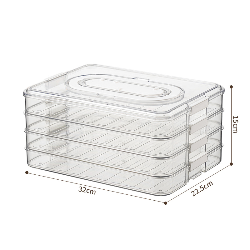 Multi-specification Dumpling Box suit Multi-layer Stackable Storage Box Refrigerator Household Food-grade Frozen Wonton Dumpling Box