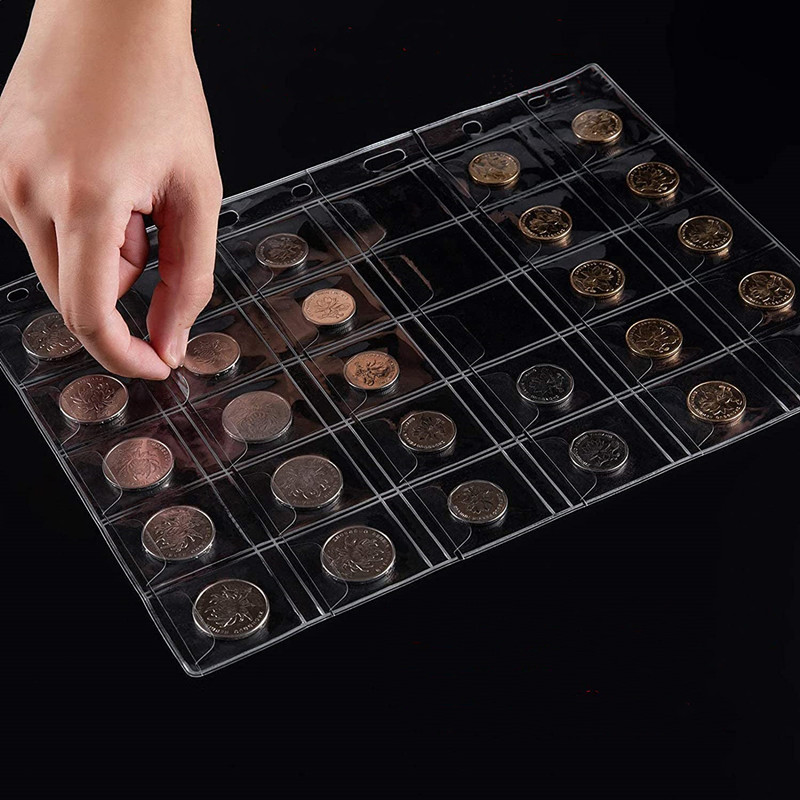 Eva Commemorative Coin Favorites Loose-leaf 20 30 42 Pocket Loose-leaf pvc Transparent Coin Collection Book Inner Page in stock