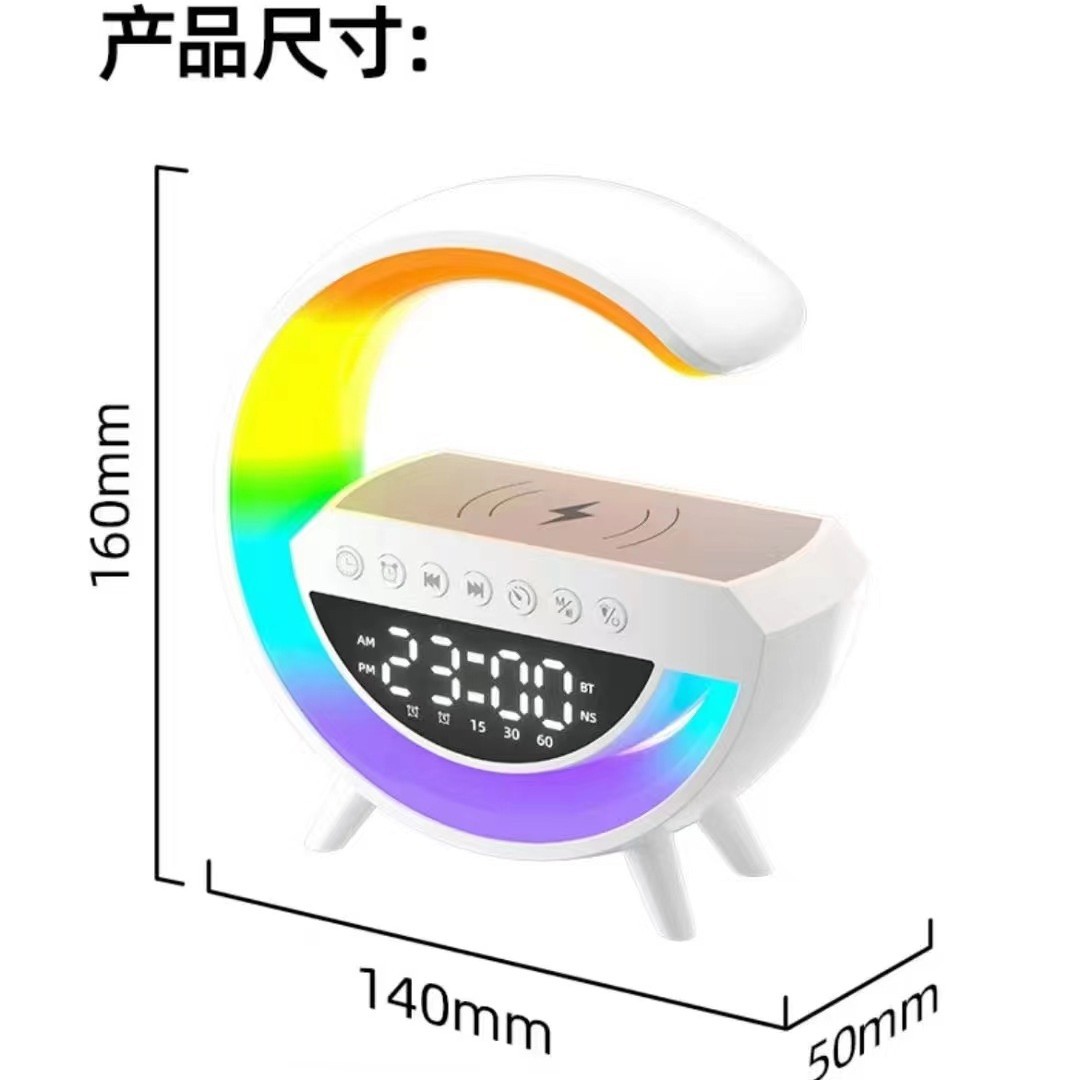 3401 wireless blue mini version audio charging atmosphere alarm clock night light birthday gift intelligent high sound quality