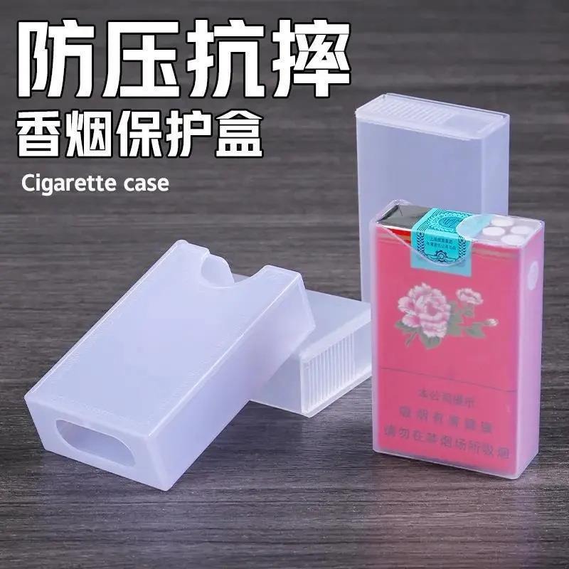 Cigarette Box 20-Pack Soft-Pack Cigarette Box Anti-Pressure and Moisture-Proof Plastic Cigarette Box Convenient Flip-Top Soft and Hard-Pack Cigarette Protective Case